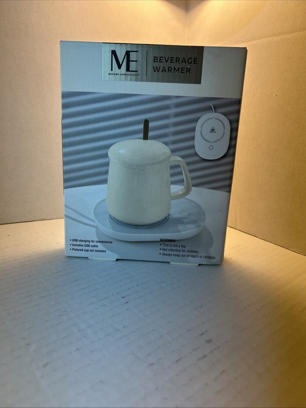 Electric White Beverage Warmer Keeps Coffee Tea Warm New in Box